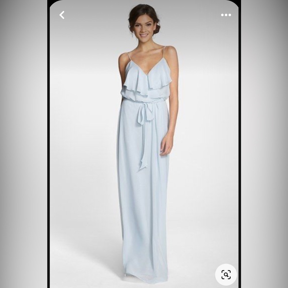 Nouvelle Amsale Drew bridesmaids dress blue